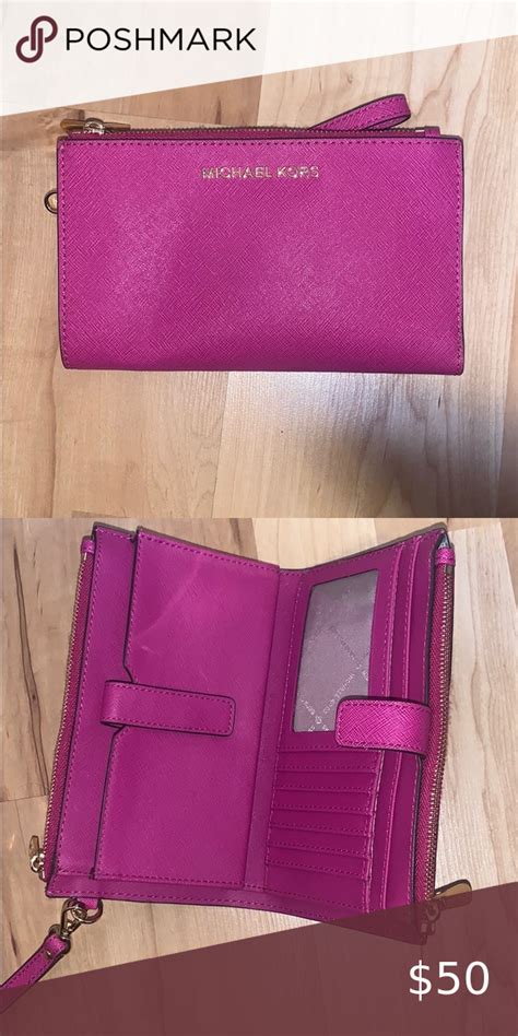 michael kors poppy wallet|Michael Kors hot pink wallet.